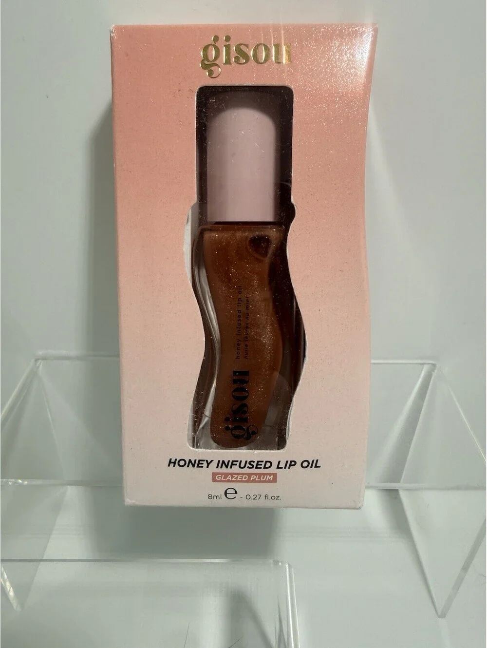 Gisou Honey Infused Lip Oil Glazed Plum 8 ml/0.27 fl oz Full Size New Boxed